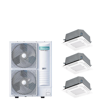 PAC TRIPLE cassette 4-weg 8-serie 10,5 kW (R32) 400V