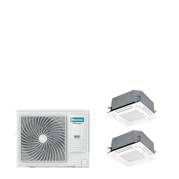 PAC TWIN cassette 4-weg 8-serie 10,5 kW (R32) 230V