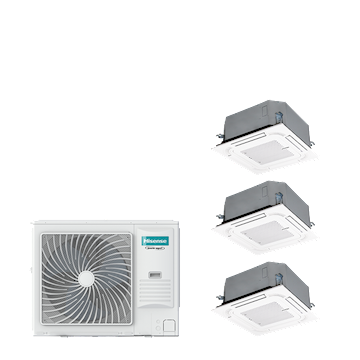 PAC TRIPLE cassette 4-weg 8-serie 10,5 kW (R32) 230V