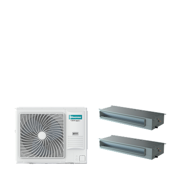 PAC TWIN kanaal 8-serie 10,5 kW (R32) 230V