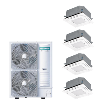 PAC QUAD cassette 4-weg 8-serie 14 kW (R32) 400V