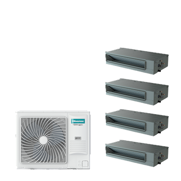 PAC QUAD kanaal 8-serie 17,5 kW (R32) 400V