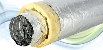 Sonoslang 127mm L-10mtr, geïsol. akoestische slang