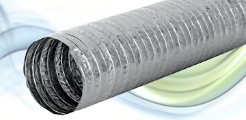 Aluslang 203mm L-10mtr, ongeïsol. aluminium slang