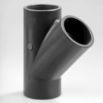 PVC HD t-stuk 45gr 32 mm