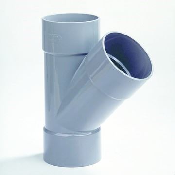 PVC T-stuk 45 gr - 50 mm