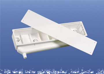 Inbouwdoos - 427 x 113 x 25 mm (BxHxD) afvoer verticaal