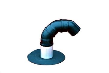 Ecoflox dakdoorvoer+dakleer 90 EPDM + 3 bocht 45gr - pr/set