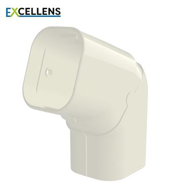 Tecnosystemi - Verstelbare platte bocht 135° 72 - Creme