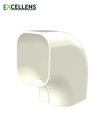 Tecnosystemi - Platte bocht 90° 60 Creme (VPE 5)
