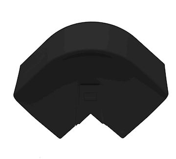 Optimal Duct Black - Buiten Bocht 90° - 80 mm vpe 6 stuks