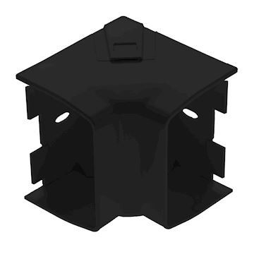 Optimal Duct Black - Binnen Bocht 90° - 80 mm vpe 6 stuks