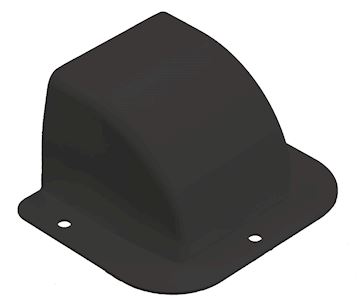 Optimal Duct Black - Muurafdekkap - 110 mm - vpe 6 stuks