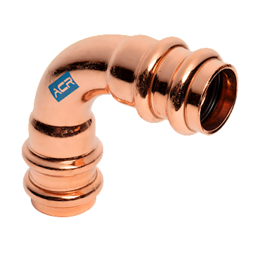 ACR Copper Press Bend 90° F/F 1/4 - (pr/5 stuks)