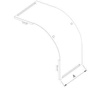 CT60-CFB90-300-PG Kabelbaan deksel valbocht
