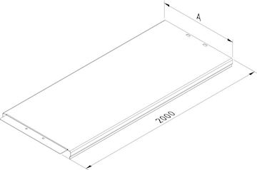 CT-C-600-2PG Kabelbaan deksel Klipsbaar 2mtr – pr/stuk