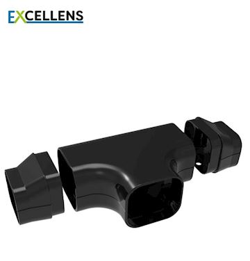 Tecnosystemi - T-Stuk 72 Zwart (VPE 3)