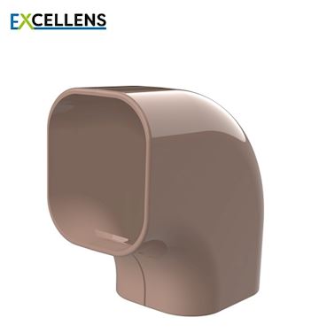 Tecnosystemi - Platte Bocht 90° 72 Bruin (VPE 5)