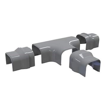 Tecnosystemi Optima Antraciet T-stuk 75 - pr/st - VPE 5