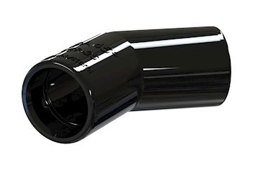 PVC condensafvoer bocht 45 lijmloos ZWART 21 mm - pr/st