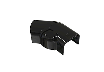 Tecnosystemi Optima Zwart verst. platte bocht 75 - pr/st