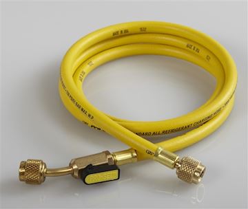 CPS - Vulslang 1/4" 150 cm met kogelkraan (Geel)